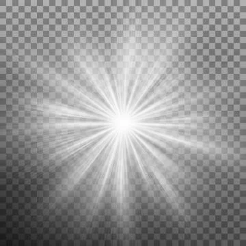 White burst glowing light explosion effect. EPS 10 vector イラスト素材
