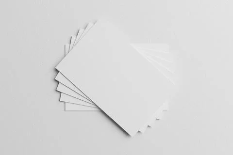 White business card paper stacking mockup template with blank space cover f.. Stock Illustration