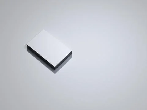 White business cards. 3d rendering Illustrazione stock