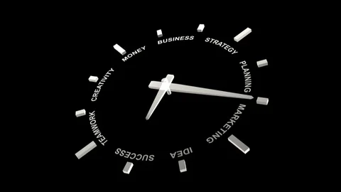 White business clocks Stock Footage 104825164
