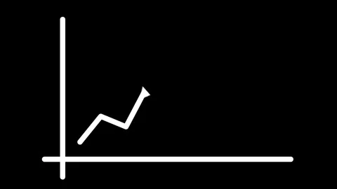 White business graph chart icon animation, growth success rate Animation 스톡 동영상 320893101