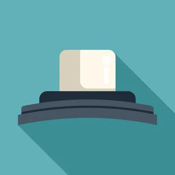 White button being pressed down on a keyboard Stock Illustration