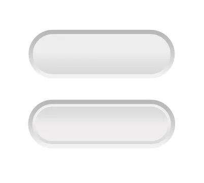 White button interface element isolated on white background. Minimal flat design Stock Illustration