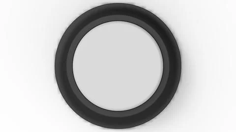 White button isolated 3d illustration render Illustrazione stock