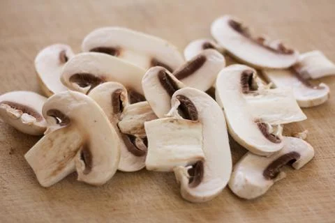 White button mushrooms Stock Photos