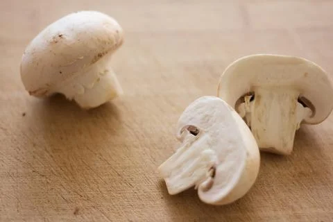 White button mushrooms Stock Photos