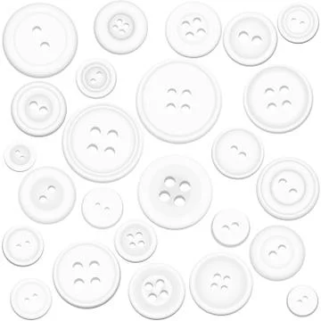 White Buttons Background Illustrazione stock