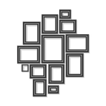 White buttons in different shapes. Stock Illustration