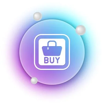 White Buy button icon isolated on white background. Financial and stock inv.. Stock Illustration