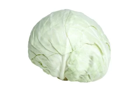 White cabbage isolated on white background. Vegetables for salad. Stock Photos