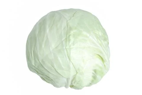 White cabbage isolated on white background. Vegetables for salad. Stock Photos
