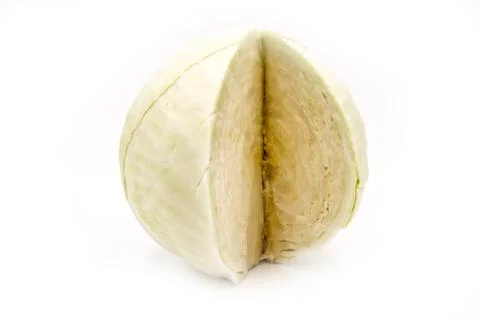 White cabbage isolated on white background Stock Photos