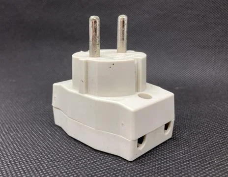 White cable plug Foto stock