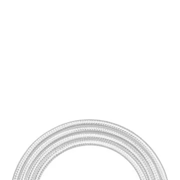 White cable twisted into a semicircle on a white isolated background Stock Photos