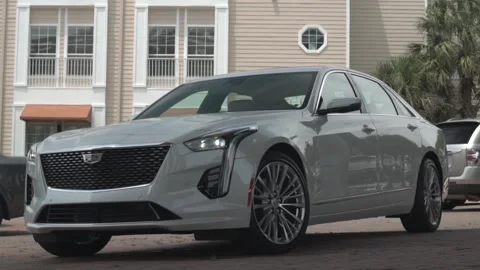 White Cadillac CTS Stock Footage 154658428