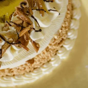 White Cake, very appetizing Stock Photos