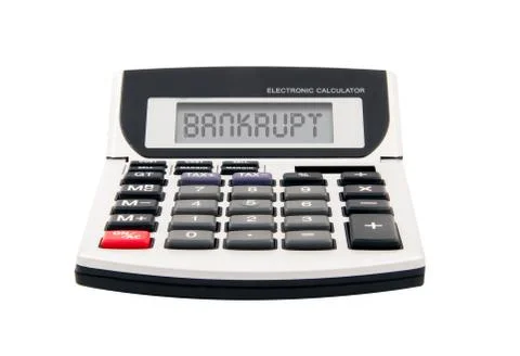 White calculator with clipping path Stock Photos