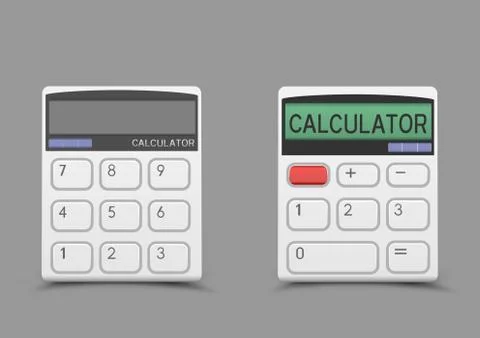White calculator icon Stock Illustration