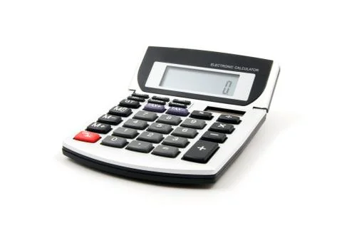 White calculator Foto stock