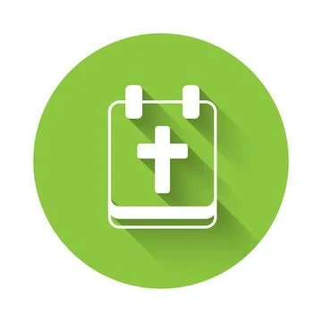 White Calendar with Easter icon isolated with long shadow background. Spring Stock Illustration