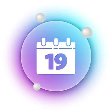 White Calendar with Happy Easter icon isolated on white background. Spring .. Stock Illustration