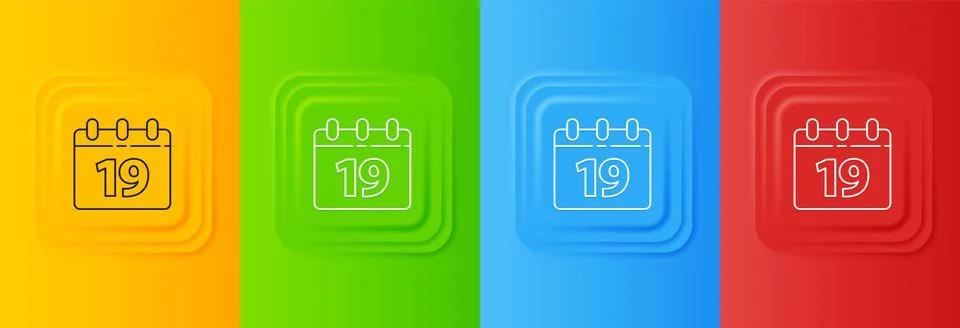 White Calendar with Happy Easter icon isolated on colorful background. Spri.. 스톡 일러스트