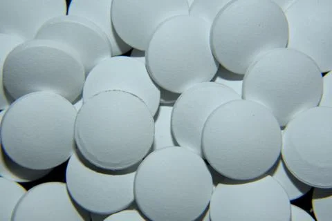 White Calsium Tablet Background &amp; Texture Image. Stock Photos