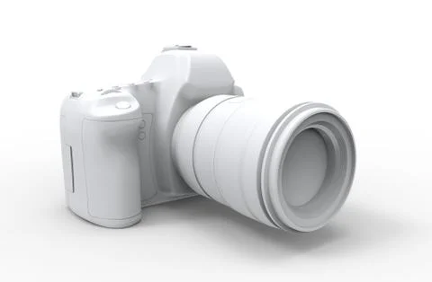 White Camera Stock Illustration