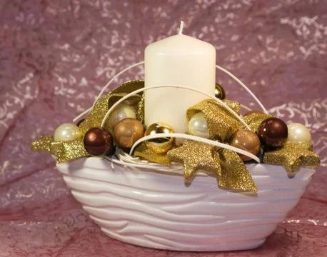 White candelholder Stock Photos