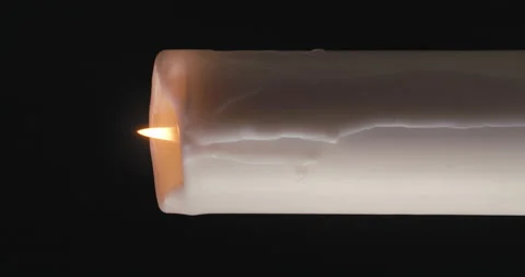 White candle on black background. vertical video Stock Footage 142237468