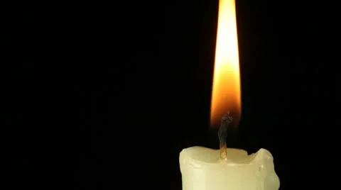 White Candle Blown Out Stock Footage 10593863