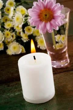 White candle Stock Photos