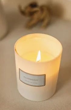White candle Foto stock
