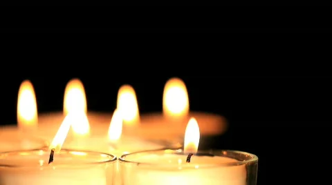 White candles burning 스톡 동영상 779826