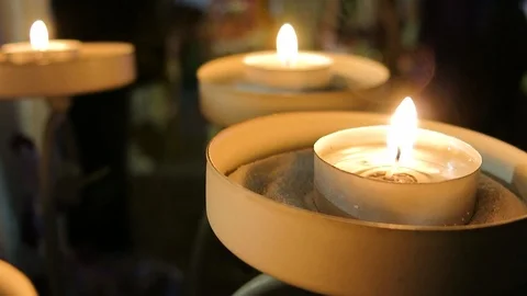 White candles Stock Footage 103605686