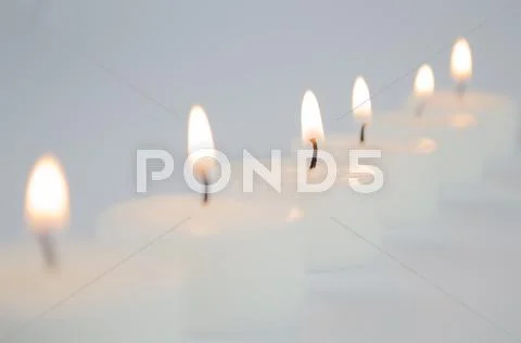 White candles Stock Photos