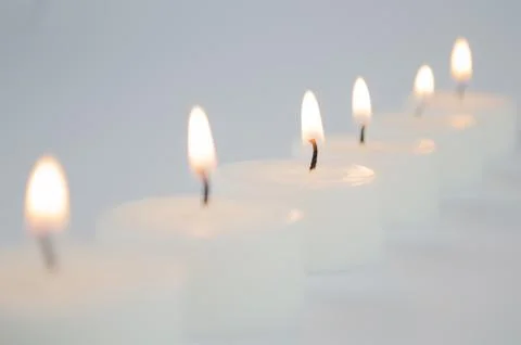 White candles Stock Photos