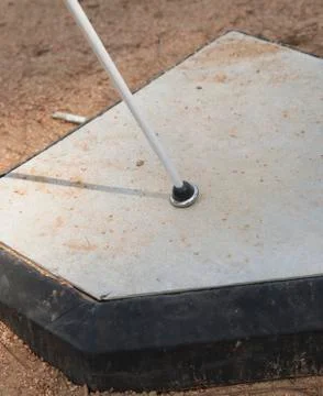 White cane on home base Stock Photos