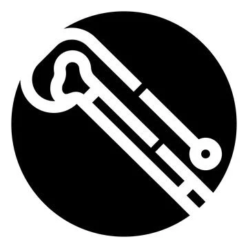 White cane icon for blindness disability support 스톡 일러스트