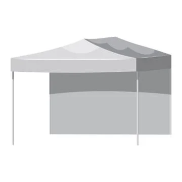 White canopy or tent, vector illustration. Promotional Outdoor Canoby Event Stock Illustration