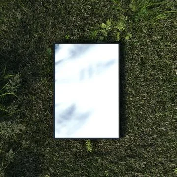 White canvas on green grass Illustrazione stock
