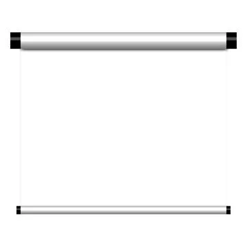 White canvas of the projector, 3D vector illustration. Stock Illustration