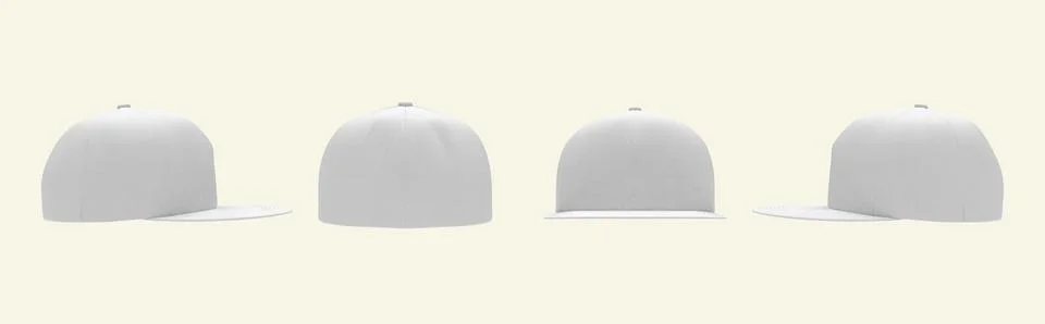 White cap collage 3d image Stock Illustration