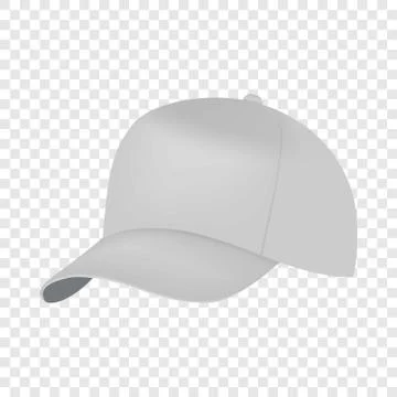 White cap side view mockup, realistic style Illustrazione stock