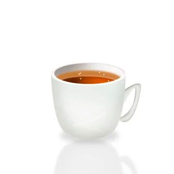 White cap of tea Stock Illustration