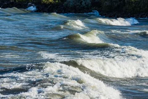 White cap waves Stock Photos