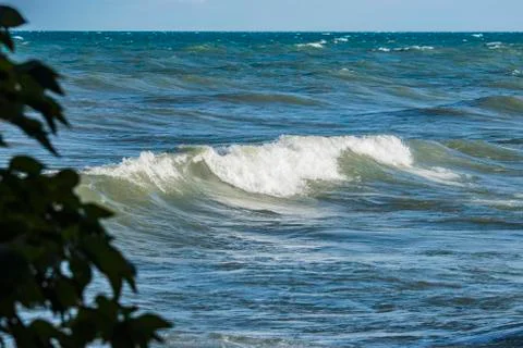 White cap waves Stock Photos