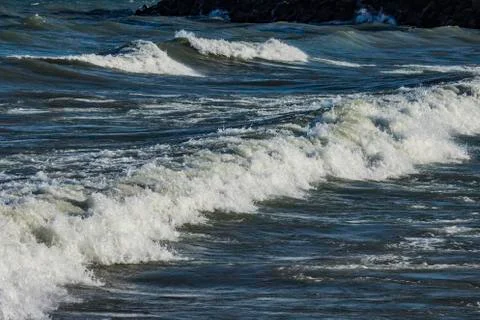 White cap waves Stock Photos