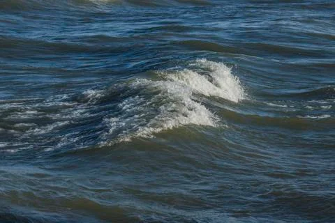 White cap waves Stock Photos