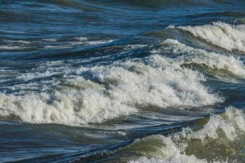 White cap waves Stock Photos